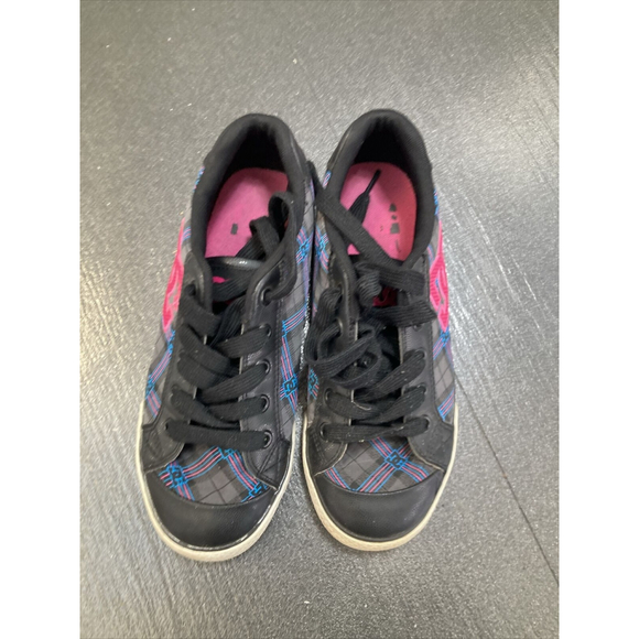 DC Girl's Chelsea SE Shoe - Blue Denim Chambray/White Dot/Pink Laces 302252 7.5 - Picture 2 of 8